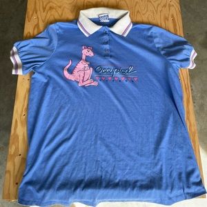 Blue and Pink Occupied Kangaroo Heart Polo